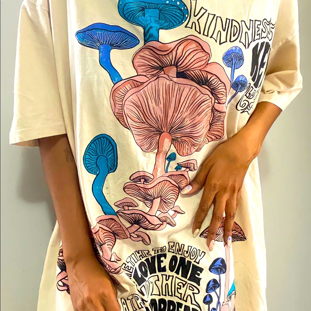Urban Outfitters Mushroom T-Shirt Dress